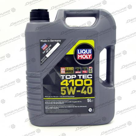 LIQUI MOLY Top Tec 4100 5W40 SN/CF А3/В/4/С3 5л